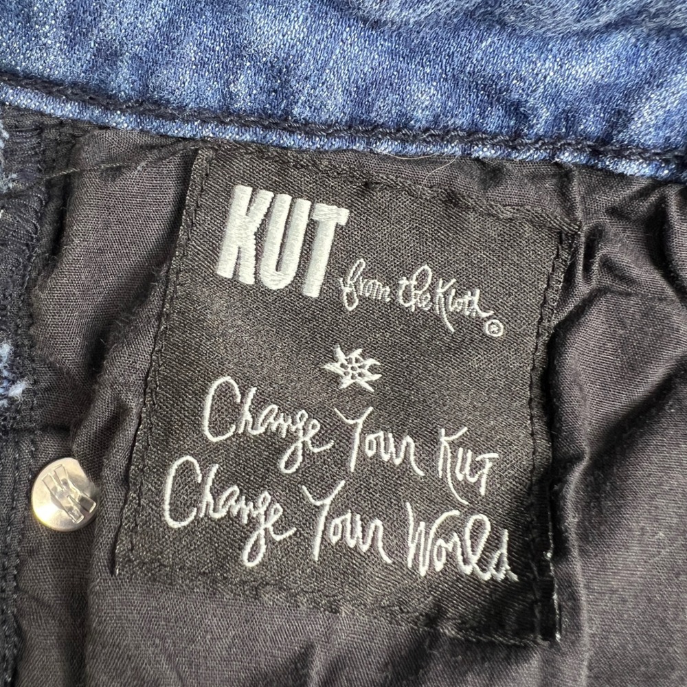 Kut from the Kloth Womens Straight Leg Jeans Medium Wash Raw Hem Size 8 - Picture 4 of 7